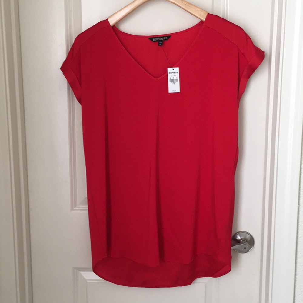 Express red blouse